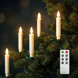 Solight LED karácsonyfagyertya szett, 10x gyertya, távirányító, időzítő, 1x AAA (1v312)