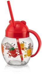 IRIS LUXPLASTIC C-00373 Cute üvegbögre szívószállal 370ml (C-00373)