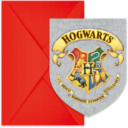  Harry Potter Hogwarts Houses party meghívó 6 db-os FSC (PNN93370) - kreativjatek