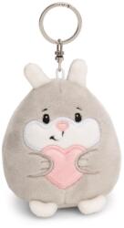 NICI Breloc Plush Chill NICI Iepuras cu Inima 8cm, Gri, Accesoriu Rucsac (51244957)