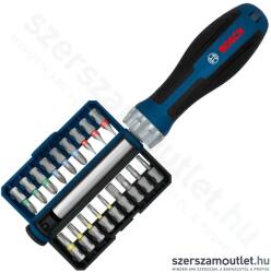 Bosch Racsnis bittartó csavarhúzó, 1/4" + bitkészlet, 18db-os (1600A039PR) (1600A039PR)
