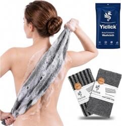 TYPEC Set 2 Prosoape Exfoliante pentru Corp Yiclick, Lungime 101 cm, Textură Dublă (Rugos & Moale), Spumare Bogată, Curățare Spate și Drenaj Limfatic, Potrivite pentru Piele Sensibilă și Normală Prosop