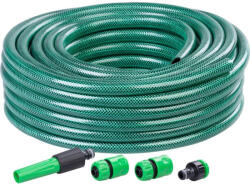 Strend Pro Kerti locsolótömlő, Strend Pro Garden Economic, zöld, 1/2, 10 m, 12 bar, 1 adapter, 2 gyorscsatlakozó, 1 fúvóka, algaálló belső fal, háromrétegű PVC, -5°C és +50°C között hőálló (TC2560023)