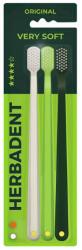 HERBADENT ORIGINAL ECO 4*-os fogkefe, nagyon finom szálakból, 3 db bliszterben