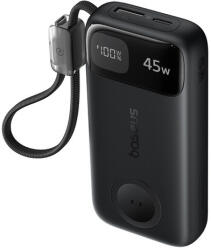 Baseus EnerFill FT31 gyorstöltő powerbank & Apple Watch 10000 mAh 45W, beépített USB Type-C kábel, fekete (E0032102) - bstrade