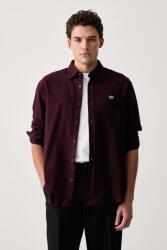 Lacoste férfi pamut ing - burgundia 44
