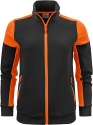 Printer PRIME SWEATER FULL ZIP / Hanorac cu fermoar și guler înalt pentru femei - negru/portocaliu XXL (61206281305)