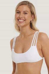 NA-KD Fehér Sima Bikini Felső Csíkos Dxf B20__L
