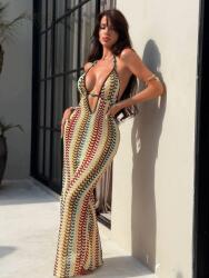 Shein Maxi Ruha Nyitott Hát Mintás S09__S