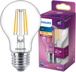 Philips Led izzó E27 Filament A60 4.3W 40W 470lm 2700K Meleg Dekoratív Philips (8718699761998)