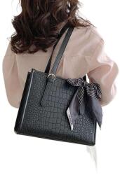 Shein Fekete Bőr Utánzatú Kézitáska S07__22X28CM