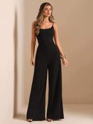 Shein Fekete Nyitott Hátú Overál S06__M