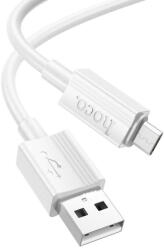 hoco. Micro USB adatkábel, töltőkábel, fehér, 2.4A 1m, Hoco X107 (X107)