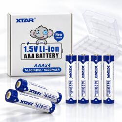 XTAR Lítium-ion akkumulátor Xtar Aaa R3 1.5V 1000mAh 1620mWh 4 db (Xtar AAA/R03)