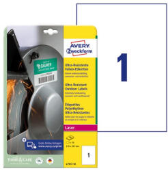 AVERY Etikett AVERY L7917-10 210 x 297 mm ultra ellenálló 10 címke/doboz 10 ív/doboz (L7917-10) - robbitairodaszer