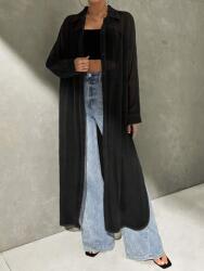 Shein Fekete Hosszú Ujjú Ing S06__L