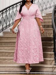 Shein Rózsaszín Maxi Ruha Hímzés S09__46