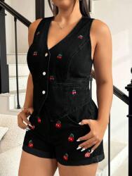 Shein Fekete Gombos Mellény S06__46