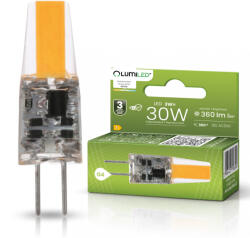 Lumileds Kapszula LED izzó G4 3W = 30W 360lm 4000K természetes fehér, 360°, 12V FILAMENT LUMILED (LUMLEDA0105)