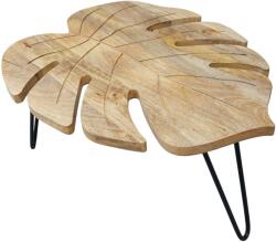 Invicta interior Masuta de cafea LEAF 75 cm, in forma de frunza, din lemn de mango natural, cu picioare negre in forma de agrafa (49346) Masa de cafea