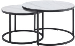 Invicta interior Set de 2 masute de cafea ELEGANCE 75 cm, din ceramica alba (46895) Masa de cafea