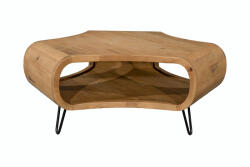Invicta interior Masuta de cafea ORGANIC LIVING 90 cm cu raft deschis de depozitare, din lemn de mango natural, cu picioare in forma de agrafa (48645) Masa de cafea