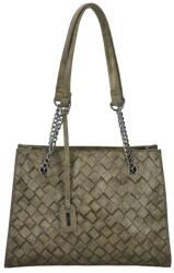 RIEKER Geanta dama, verde, casual, piele ecologica, de mana, cu accesorii metalice, Rieker H1336-54-Verde (H1336-54-Verde)