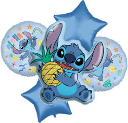 Procos Disney Lilo és Stitch, A csillagkutya Pineapple fólia lufi 5 db-os szett PNN98598 (PNN98598)