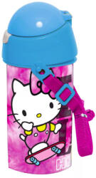 Disney Hello Kitty műanyag szívószálas kulacs akasztóval 500 ml Nr 01
