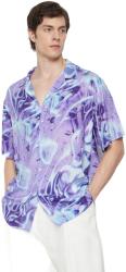 Trendyol Man Férfi Ing Casual Lila-kék Mintás M 5DA (TMNSS24GO00040)