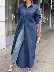 Shein Kék Hosszú Ing S09__L