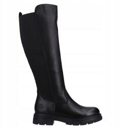 RIEKER Bőr Magasszárú Csizma Női Platform Fekete Z9158-00-BLK méret38 (Z9158-00-BLK)