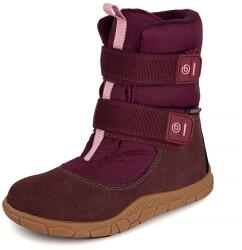 Bugga cizme de iarnă barefoot pentru fete cu membrană VIKI Bordo B00212-06 - 28