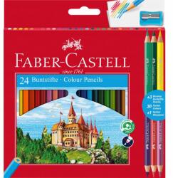 Faber-Castell Színesceruzák Cipzár Faber-Castell 24 szín +3 kétoldalas ceruza+tempera (110324)