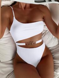 Shein Fehér Egybezselt Fürdőruha Pvx S06__M