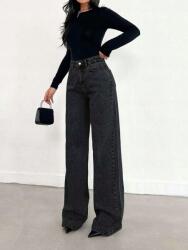 Shein Szürke Farmer Nadrág Magas Satn 5BZ S06__XS