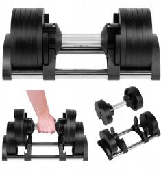Rebel Súlyzó öntöttvas állítható automata 24 kg löket 2kg-onként Rebel (RBA-2332-24)