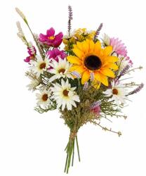 decoDoma Buchet FLOAREA-SOARELUI, COSMOS, FLORI DE CÂMP 65 cm