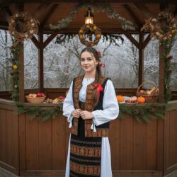 Ie traditionala Costum Popular Complet cu broderie traditionala Minodora