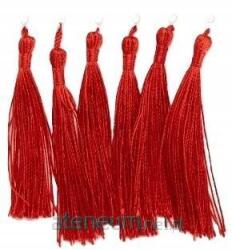 Brewis Tassel rojtok díszítő piros 8cm 6db (FR4)
