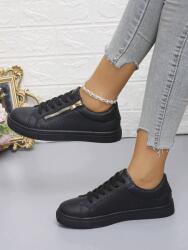 Shein Fekete Fűzött Tornacipő S06__37, 5