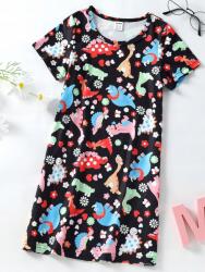 Shein Rövid Ujjú Ruha Mintás 53N B20__122