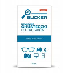  Blicker Objektívtisztító Törlőkendő, Optika 50 db (Blicker bez alkoholu 50 sztuk)
