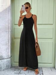 Shein Fekete Vállpántos Overál S06__L