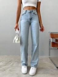Shein Kék Magas Derekú Farmernadrág Kmg S06__XS