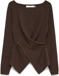 VERO MODA Pulover Vmsiena Boatneck Wrap 10352092 19-1109 TCX chocolate torte