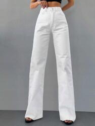 Shein Fehér Magas Derekú Farmernadrág S06__S