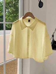 Shein Sárga Rövid Ujjú Ing S09__XS