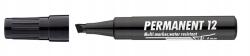 ICO Permanent 12 permanens marker, fekete, 1-4 mm, ék hegyű, Ico