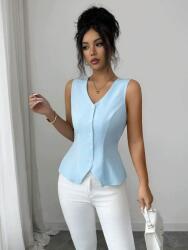 Shein Kék Mellény Gombokkal S09__M